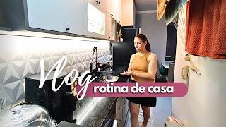 Vlog de rotina| Organização da casa, nosso jantar, fiz até um bolo, pra usar minha boleira nova