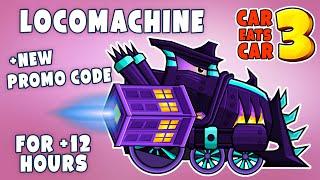 Car Eats Car 3 - Entering the promo code (LOCOMACHINE for 12 hours)