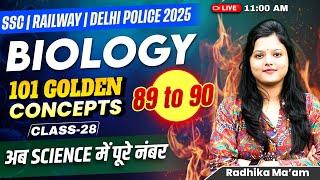 Concept 89-90 | Class 28 | 101 Golden Concepts| SSC EXAMS 2025 | Biology By Radhika Ma'am #ssc #2025