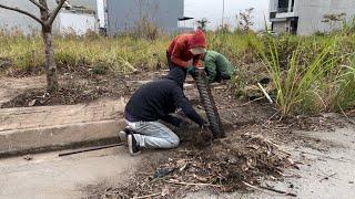 Cleaning Up Sidewalks in a Wealthy Area – A Girl Steps Out of a Car to Ask and Thank Us.