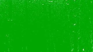 4k Green Screen Rain Falling On Screen Water Drop Effects