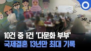 10건 중 1건 '다문화 부부'... 국제결혼 13년만 최대 기록