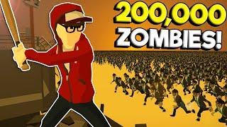 200,000 Zombies Swarm Military Base! - SwarmZ Zombie Survival Game