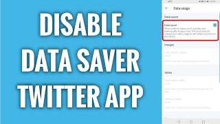 How To Disable Data Saver On Twitter App