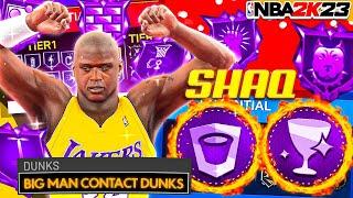 This Shaq Build is Over Powered NBA 2K23 Elite Big Man Contact Dunks HOF Brick Wall & Rebound Chaser