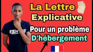 COMMENT ECRIRE LA LETTRE EXPLICATIVE POUR UN PROBLÈME D'HÉBERGEMENT : Demande de Visa