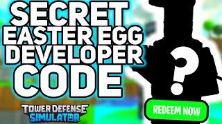 the SECRET CODE that the developers DIDN'T announce - Tower Defense Simulator