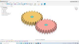 Simplest Gear joint animation in Fusion 360.