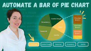 Automate the bar of pie chart and control it with a slicer for custom drilldown in Microsoft Excel