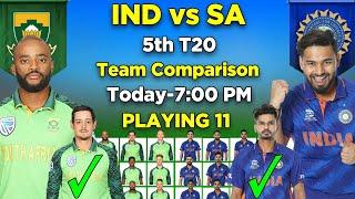 India Vs South Africa 5th T20 Playing 11 Comparison