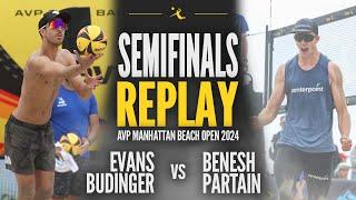 Budinger/Evans vs Benesh/Partain | SEMIFINALS AVP Manhattan Beach Open 2024