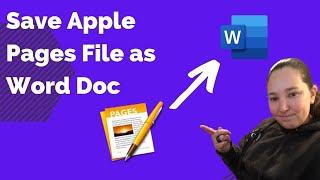 How to Save Apple Pages Document as Word Document