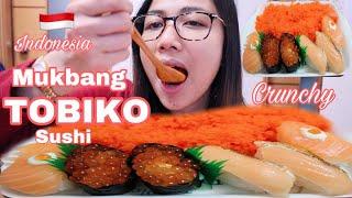 TOBIKO FLYING FISH ROE + SUSHI | Mukbang eating show