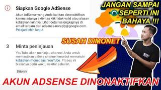 Error Di Langkah Ke 2 Monetisasi  Youtube Studio | Karena Akun Adsense Dinonaktifkan