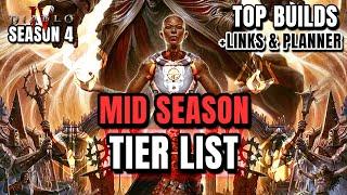 Updated TIER LIST - Best Builds for Mid Season Patch Season 4 Diablo 4