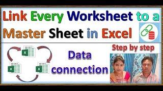 LINK EXCEL SHEET  | Link Every Worksheet to a Master Sheet in Excel  | excel  | Microsoft excel