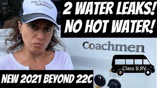 New Coachmen Beyond has 2 Leaks and No Hot Water