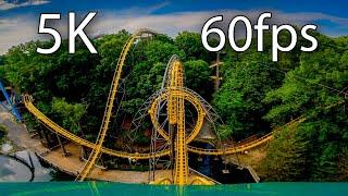 Loch Ness Monster front seat on-ride 5K POV @60fps Busch Gardens Williamsburg