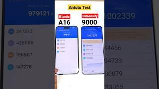 Dimensity 9000 vs Bionic A16 Antutu Test 