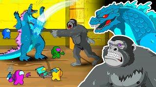 Giant AMONG US vs GODZILLA x KONG | Game Animations