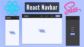 React + SASS Header Navbar Component | Fully Responsive | React JS  Project Tutorial w/ React Router