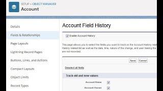 Salesforce Lightning: Field History Tracking