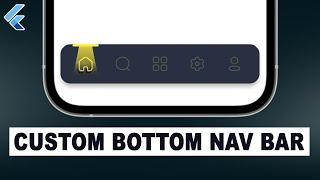 FLUTTER Animated Custom Bottom Navigation Bar with Custom Clipper | Flutter Tutorial