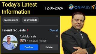 Most Important Information About "Ash Sir Facebook Account" & More #ONPASSIVE #ash #MS_GOLA