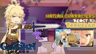 ⭐ Genshin Natlan Characters react to Traveler Aether || Genshin Impact ||