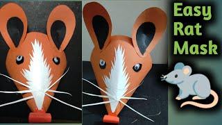 Rat mask with paper. Rat mouse mask craft. Animal mask. School art project. #rat_mouse #ckartdesign