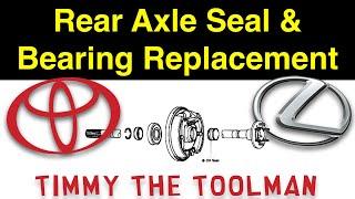 Toyota Lexus Rear Axle Seal / Bearing Replacement - 4runner, Tacoma, Tundra, FJ, LC, LX, GX (Part 1)