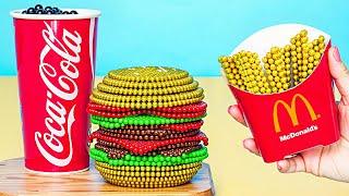 McDonald's FAST FOOD Burger & Fries VERY SATISFYING ASMR Magnet Cooking