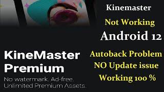 KineMaster Not Working On Android 12 || Auto Back Problem Fix || Kinemaster pro android 12