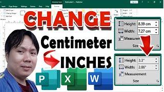 How to Change Unit of Measurement in Ms Word, Publisher & Excel |  Change centimeter  to inches