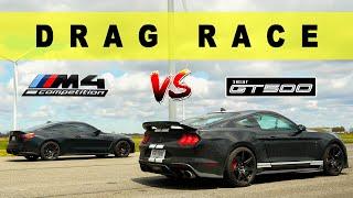 2022 Ford Shelby GT500 vs 2022 BMW M4 Comp, someone get's walked badly. Drag and Roll Race.