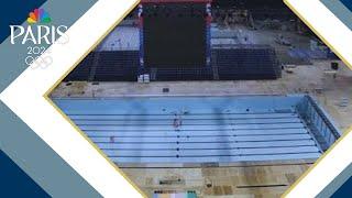 Timelapse: Temporary pool constructed for US Olympic Swim Trials inside Indianpolis NFL stadium
