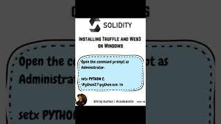 How to setup solidity development environment on windows | #solidity #web3 #web #coding #codinglife