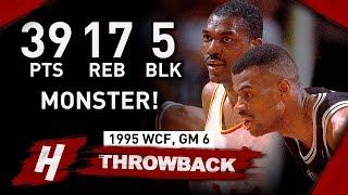 Hakeem Olajuwon DESTROYS MVP Robinson! Full Game 6 Highlights vs Spurs 1995 WCF - EPIC!