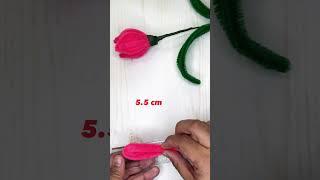 Easy to make tulips from chenille pipe cleaners #shorts #easycraft  #trending #viral #pinaycrafter