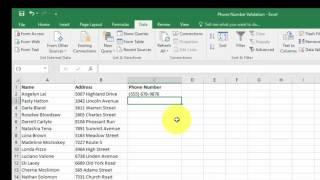 Custom formatting and validating phone numbers in Excel