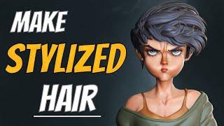 Stylized Hair Creation For Beginners In ZBrush