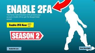 HOW TO ENABLE 2FA ON FORTNITE! (SEASON 2)