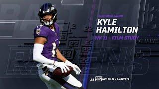 KYLE HAMILTON IS POWERING THE RAVENS DEFENSE - WK 11 FILM STUDY