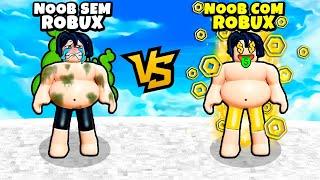 NOOB COM ROBUX VS NOOB SEM ROBUX NO GYM LEAGUE - ROBLOX