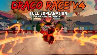 How to get DRACO RACE V4, ALL STEPS EXPLAINED... (Blox Fruits)