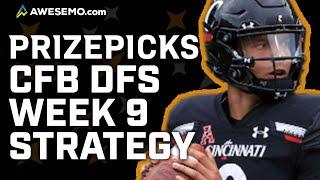 CFB DFS Strategy & PrizePicks Top Plays for Week 9 Saturday Slate