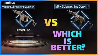 level 80 vector submachine gun vs mpx submachine gun in undawn