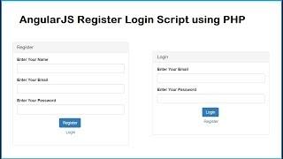 AngularJS Register Login Script using PHP Mysql