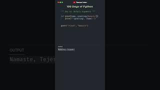 Default Values using Default Arguments | Day 41 | 100 Days of Python #100daysofpython
