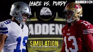 Brock Purdy vs Trey Lance | 49ers vs Cowboys | Madden Simulation  | Updated 2024 Rosters